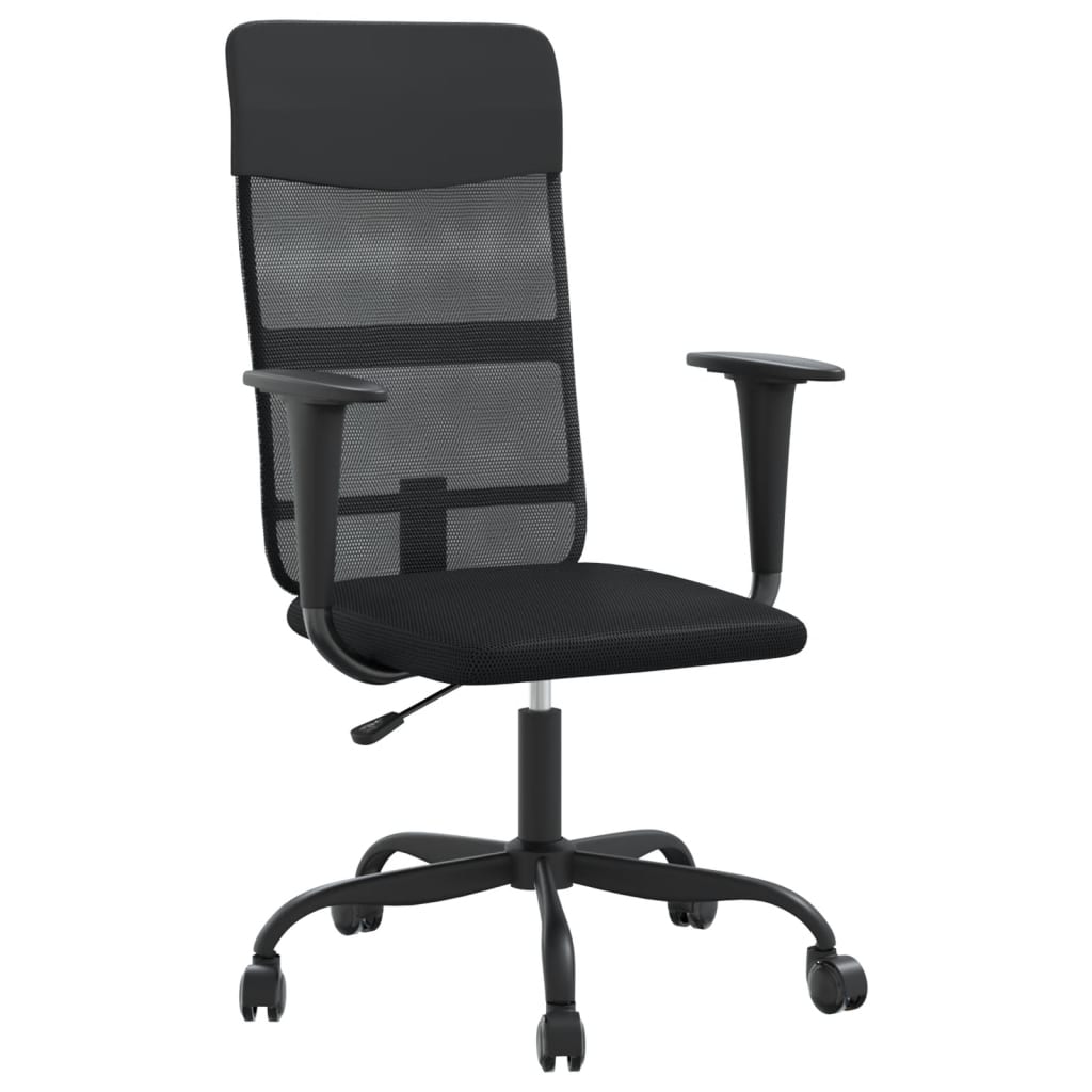 vidaXL Office Chair Office Computer Desk Chair Mesh Fabric and Faux Leather