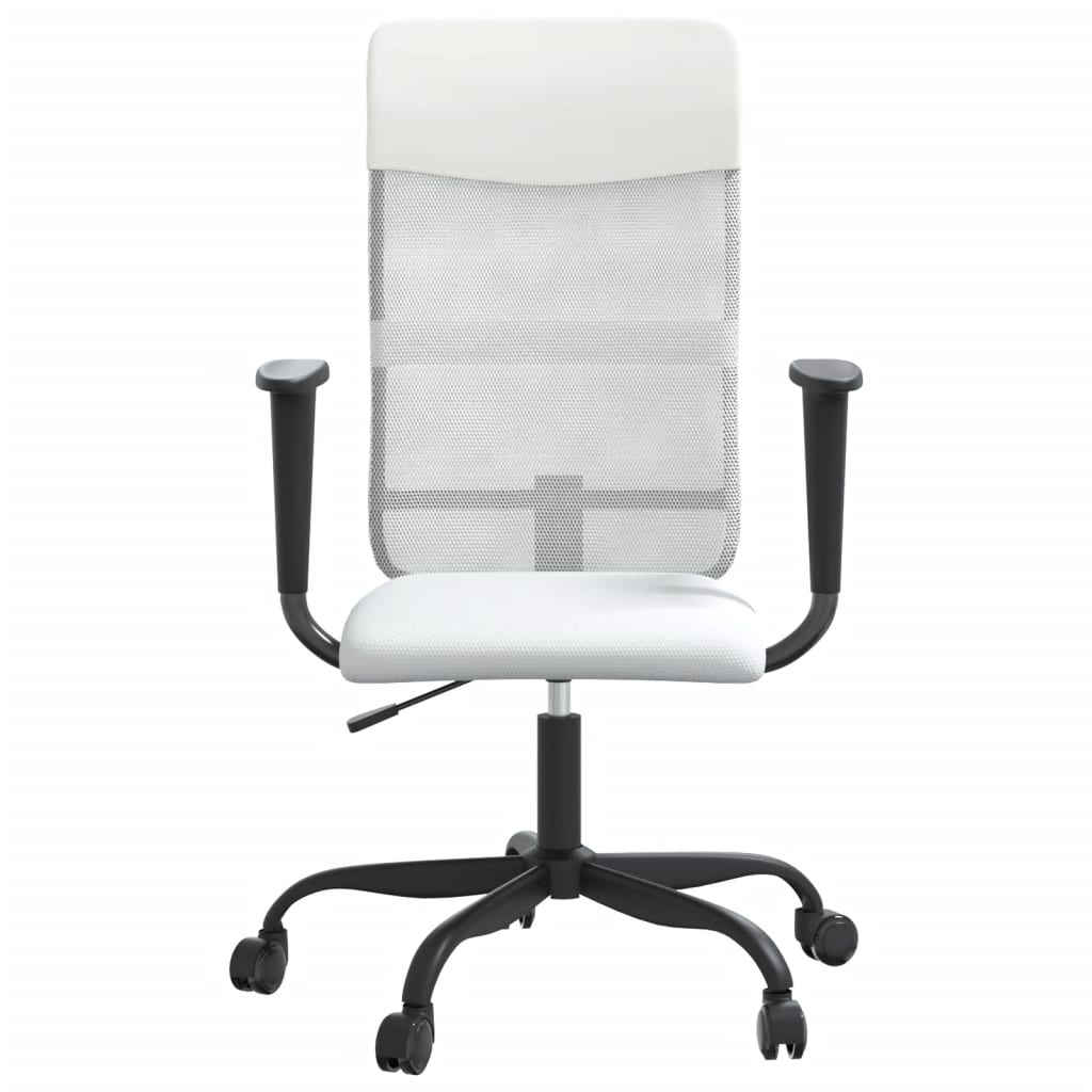 vidaXL Office Chair Office Computer Desk Chair Mesh Fabric and Faux Leather
